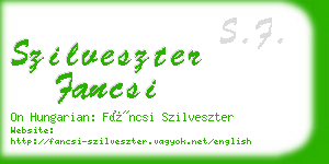 szilveszter fancsi business card